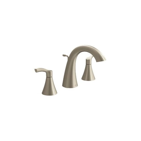 Moen Ash Two-Handle High Arc Bathroom Faucet in Brushed Nickel 58912BN